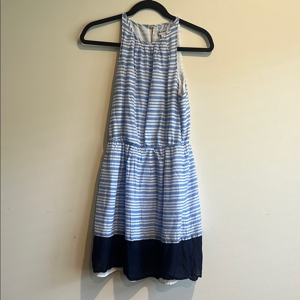 Old Navy Blue and White Striped Dress